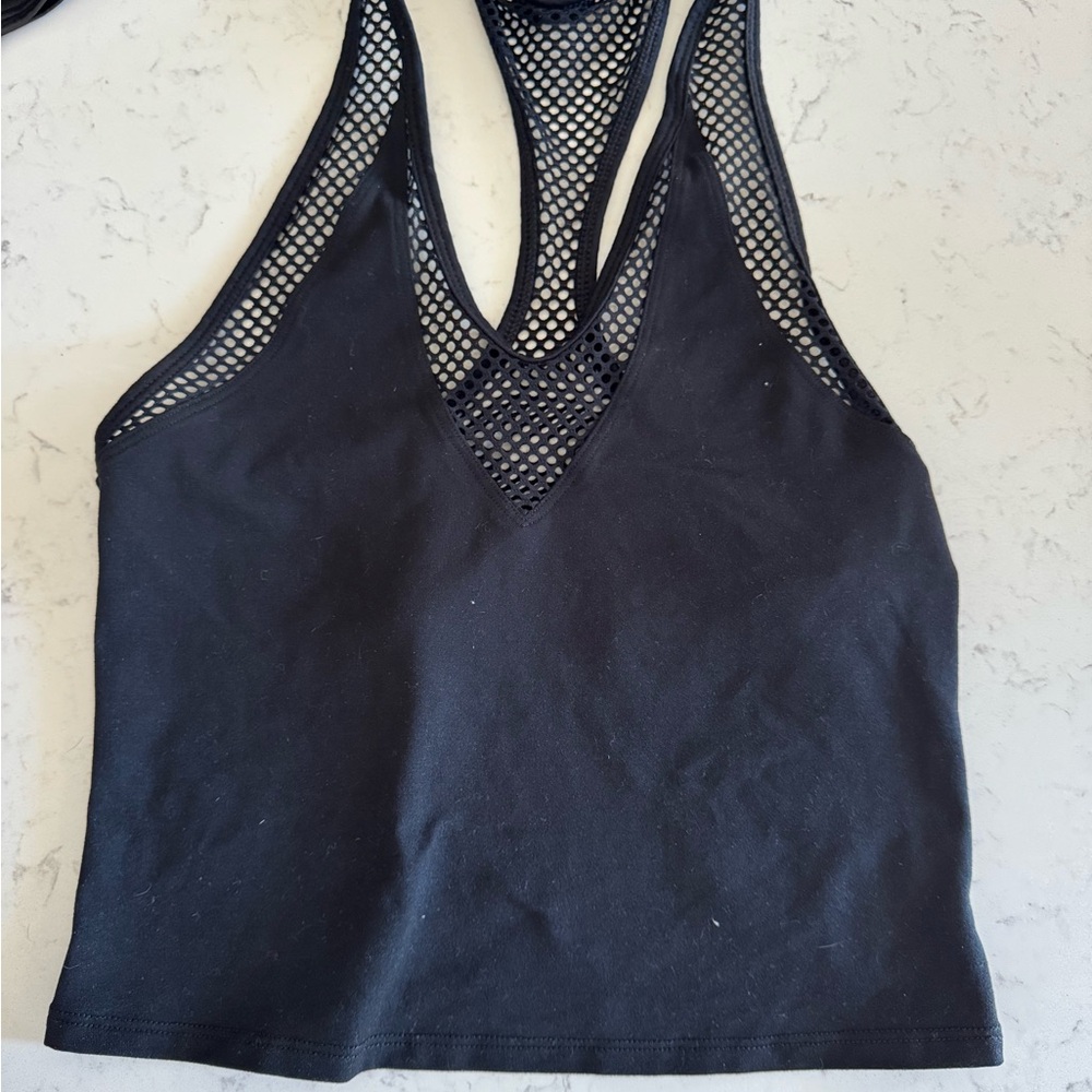 Bombshell Sportswear Black Mesh Racerback Bralette